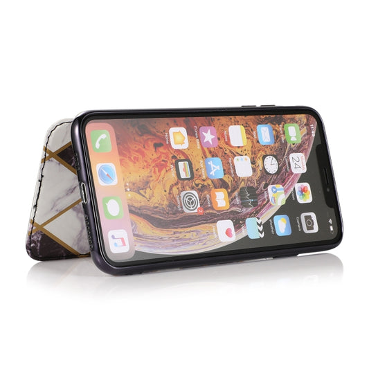 Horizontal leather flip case iPhone XR with interior card holder and stand feature