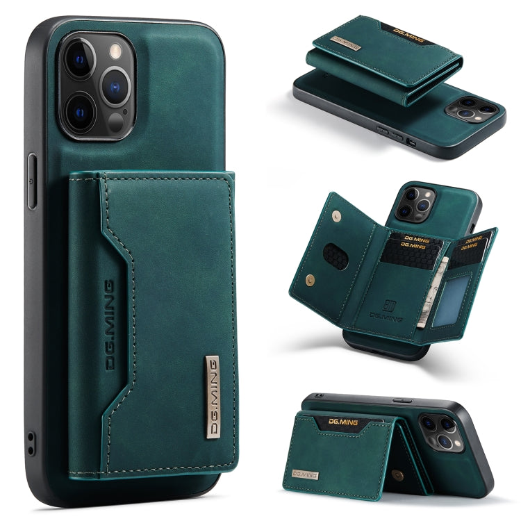 DG.MING M2 Series 3-Fold Multi Card Bag + Magnetic Back Cover Shockproof Case with Wallet & Holder Function, For iPhone 12 / 12 Pro, For iPhone 12 Pro Max