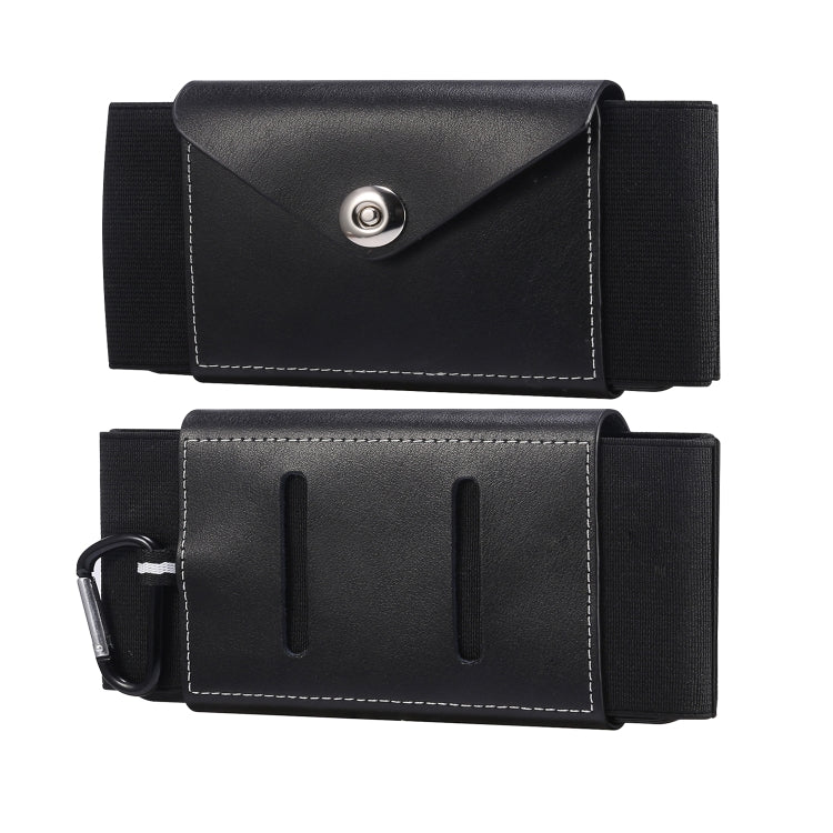 Ultra-thin Elasticity Mobile Phone Leather Case Waist Bag, For 5.8-6.1 inch Phones, Size: S