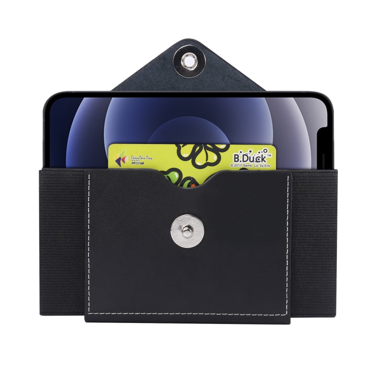 Ultra-thin Elasticity Mobile Phone Leather Case Waist Bag, For 5.8-6.1 inch Phones, Size: S