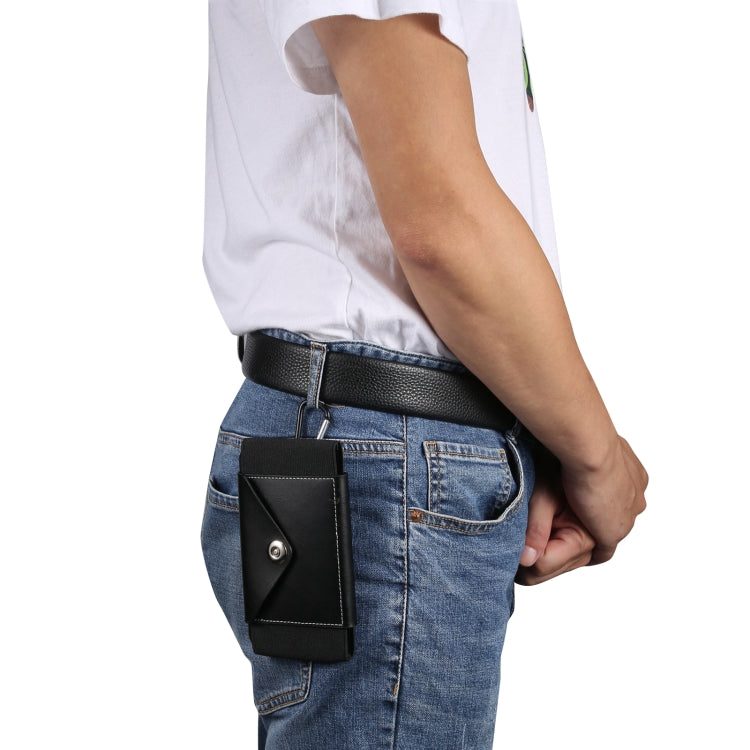 Ultra-thin Elasticity Mobile Phone Leather Case Waist Bag, For 5.8-6.1 inch Phones, Size: S