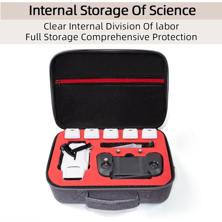 Grey Canvas Single Shoulder Storage Bag Shockproof Waterproof Travel Carrying Cover Hard Case for FIMI X8 Mini