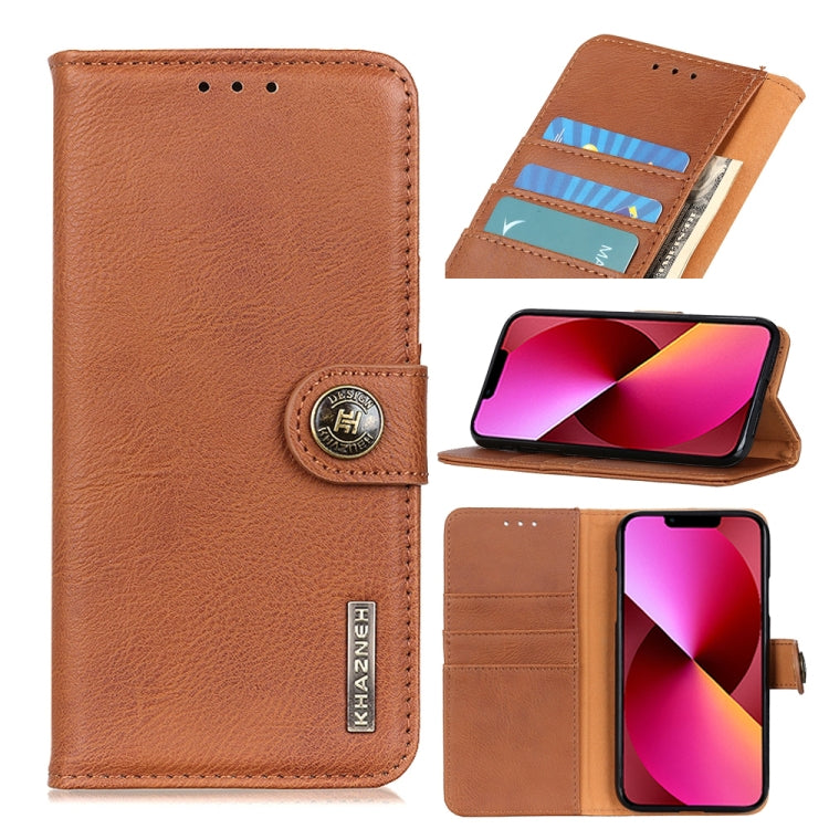 KHAZNEH Cowhide Texture Horizontal Flip Leather Case with Holder & Card Slots & Wallet, For iPhone 13, For iPhone 13 Pro, For iPhone 13 Pro Max