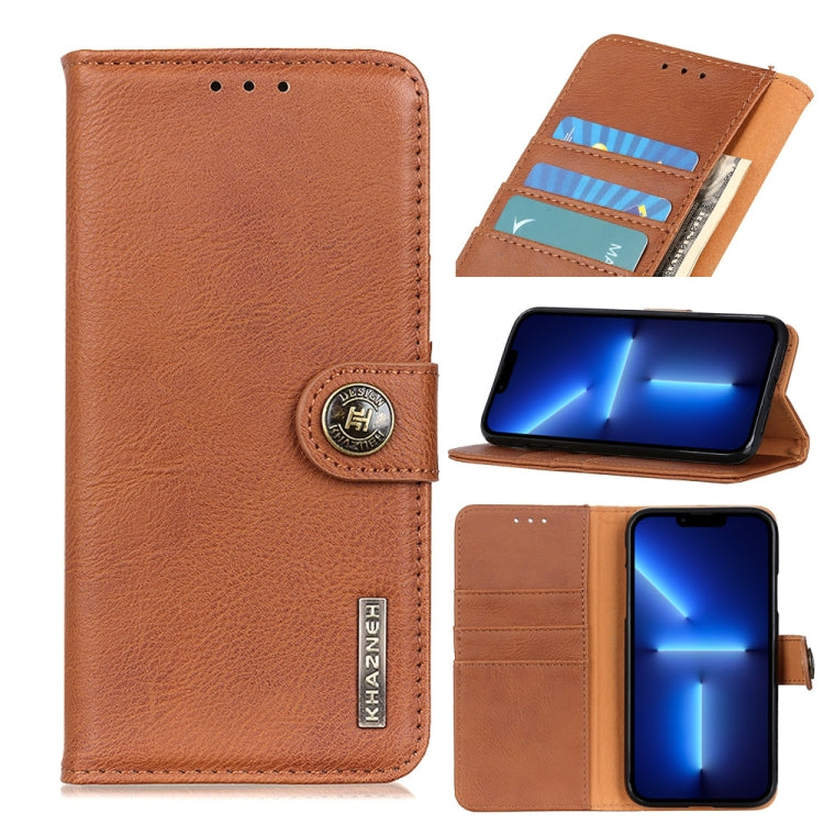 KHAZNEH Cowhide Texture Horizontal Flip Leather Case with Holder & Card Slots & Wallet, For iPhone 13, For iPhone 13 Pro, For iPhone 13 Pro Max