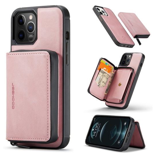 JEEHOOD magnetic leather flip case for iPhone 12 Pro Max with card slots and wallet holder