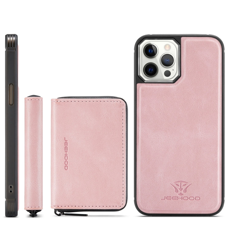 JEEHOOD Magnetic Zipper Horizontal Flip Leather Case with Holder & Card Slot & Wallet, For iPhone 12 mini, For iPhone 12 / 12 Pro, For iPhone 12 Pro Max