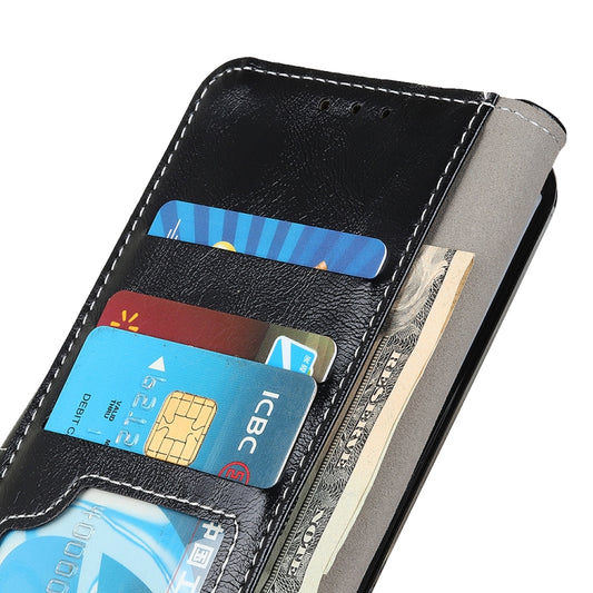 Retro horizontal flip iPhone 13 case with photo frame and cash pocket