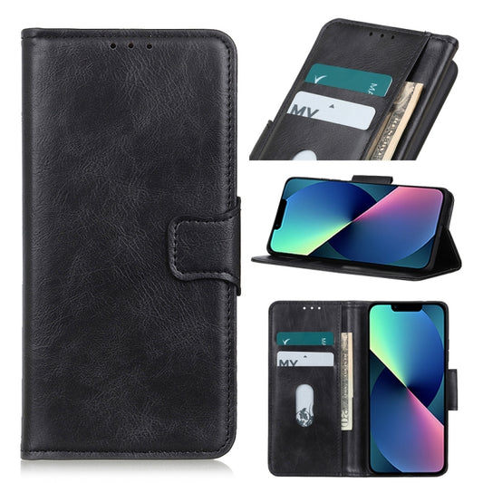 Mirren Crazy Horse leather iPhone 13 case with horizontal flip design and card slots