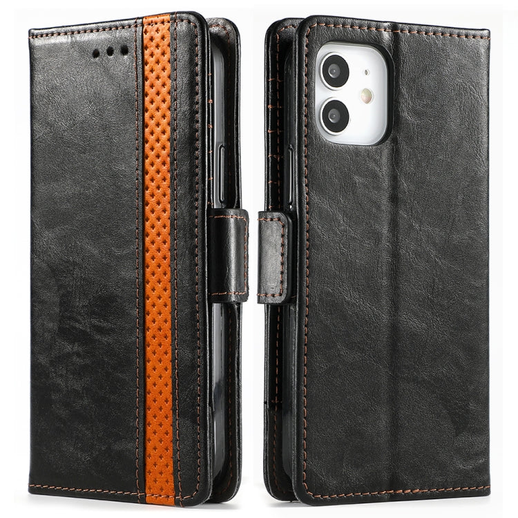 CaseNeo Business Splicing Dual Magnetic Buckle Horizontal Flip PU Leather Case with Holder & Card Slots & Wallet, For iPhone 12 / 12 Pro, For iPhone 12 Pro Max, For iPhone 11 Pro, For iPhone 11