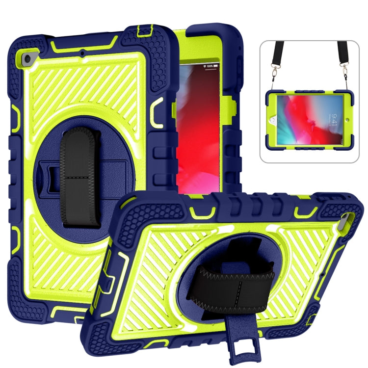 Coque antichoc en silicone et PC, rotation à 360 degrés, couleur contrastée, avec support, dragonne et bandoulière, pour iPad mini (2019) / 4, Samsung Galaxy Tab A7 10.4 (2020) T500/T505