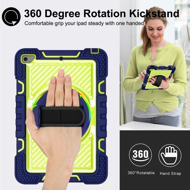 Coque antichoc en silicone et PC, rotation à 360 degrés, couleur contrastée, avec support, dragonne et bandoulière, pour iPad mini (2019) / 4, Samsung Galaxy Tab A7 10.4 (2020) T500/T505
