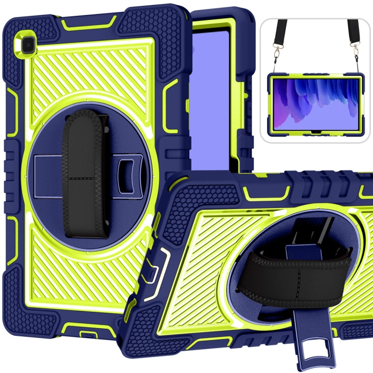Coque antichoc en silicone et PC, rotation à 360 degrés, couleur contrastée, avec support, dragonne et bandoulière, pour iPad mini (2019) / 4, Samsung Galaxy Tab A7 10.4 (2020) T500/T505