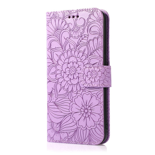Horizontal sunflower design iPhone 11 Pro Max wallet case with holder detail