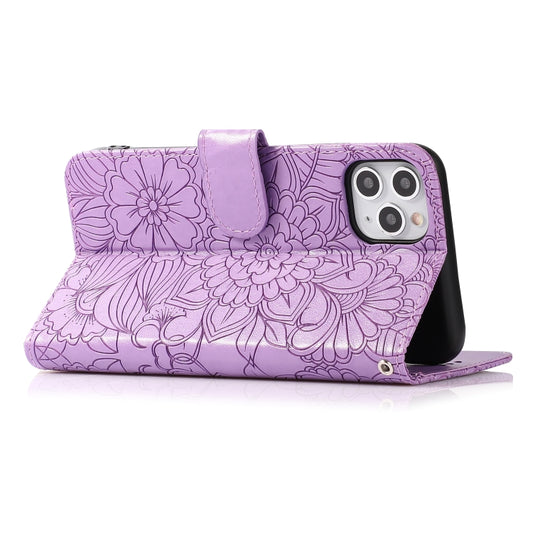 iPhone 11 Pro Max flip case open showing card slot compartments and interior wallet