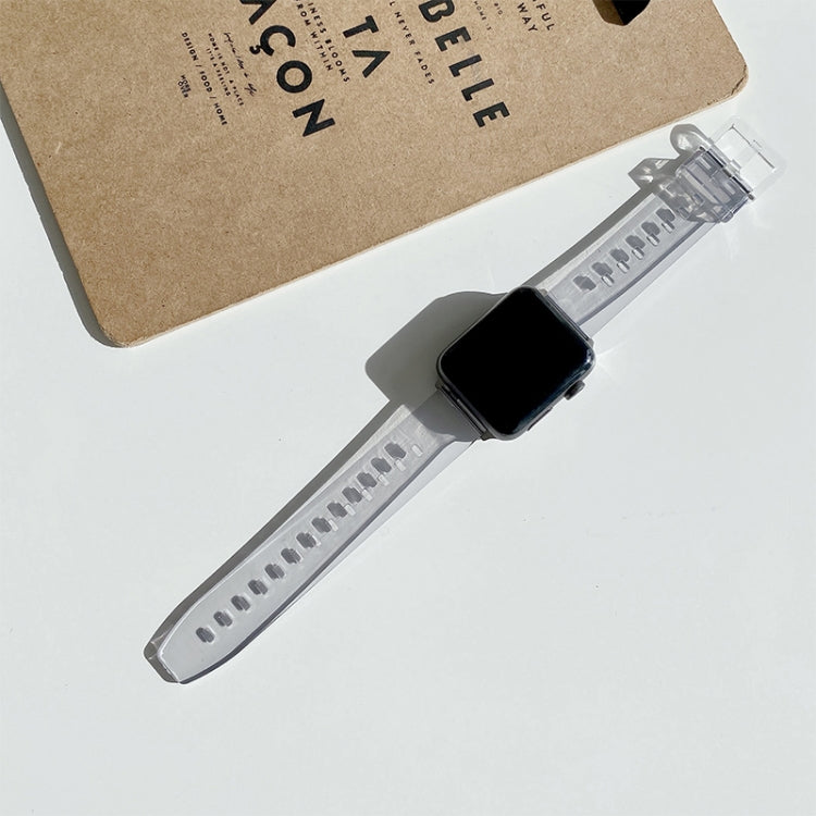 Discoloration in Light TPU Replacement Watchbands For Apple Watch Series, 7 45mm / 6 & SE & 5 & 4 44mm / 3 & 2 & 1 42mm, 7 41mm / 6 & SE & 5 & 4 40mm / 3 & 2 & 1 38mm