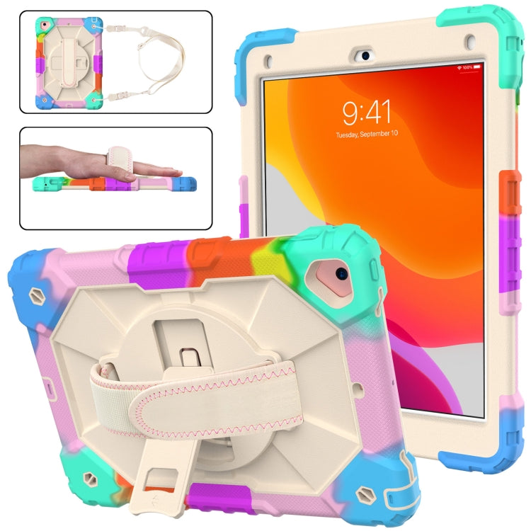 Étui de protection antichoc en silicone et PC avec support et bandoulière, motif robot contrasté, pour iPad 9.7 (2018) et (2017) / Air 2 / Air