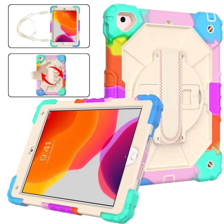 Étui de protection antichoc en silicone et PC avec support et bandoulière, motif robot contrasté, pour iPad 9.7 (2018) et (2017) / Air 2 / Air