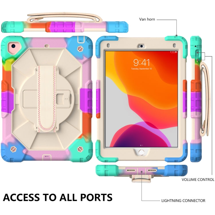 Étui de protection antichoc en silicone et PC avec support et bandoulière, motif robot contrasté, pour iPad 9.7 (2018) et (2017) / Air 2 / Air