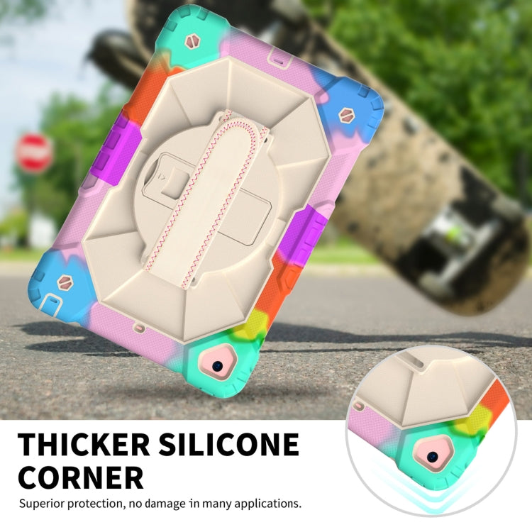 Étui de protection antichoc en silicone et PC avec support et bandoulière, motif robot contrasté, pour iPad 9.7 (2018) et (2017) / Air 2 / Air