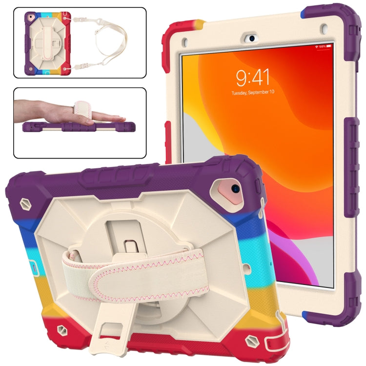 Étui de protection antichoc en silicone et PC avec support et bandoulière, motif robot contrasté, pour iPad 9.7 (2018) et (2017) / Air 2 / Air