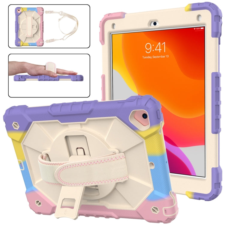 Étui de protection antichoc en silicone et PC avec support et bandoulière, motif robot contrasté, pour iPad 9.7 (2018) et (2017) / Air 2 / Air