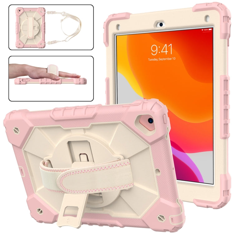 Étui de protection antichoc en silicone et PC avec support et bandoulière, motif robot contrasté, pour iPad 9.7 (2018) et (2017) / Air 2 / Air
