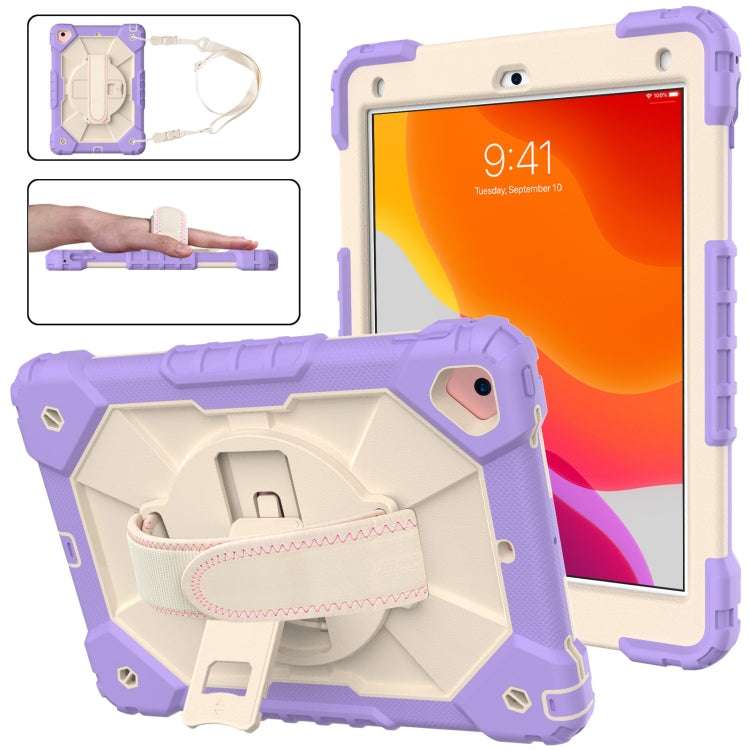 Étui de protection antichoc en silicone et PC avec support et bandoulière, motif robot contrasté, pour iPad 9.7 (2018) et (2017) / Air 2 / Air