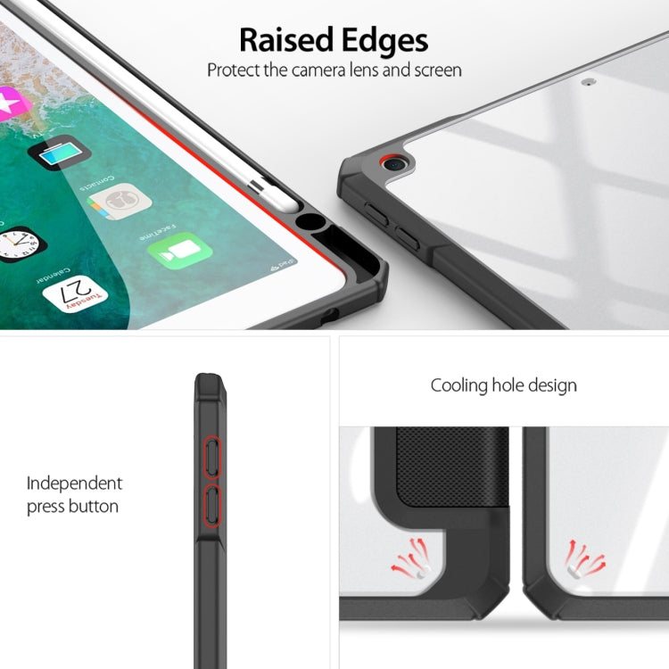 DUX DUCIS TOBY Series Shockproof PU Leather + PC + TPU Horizontal Flip Case with Holder & Pen Slot & Sleep / Wake-up Function, For iPad 9.7 inch 2017 / 2018
