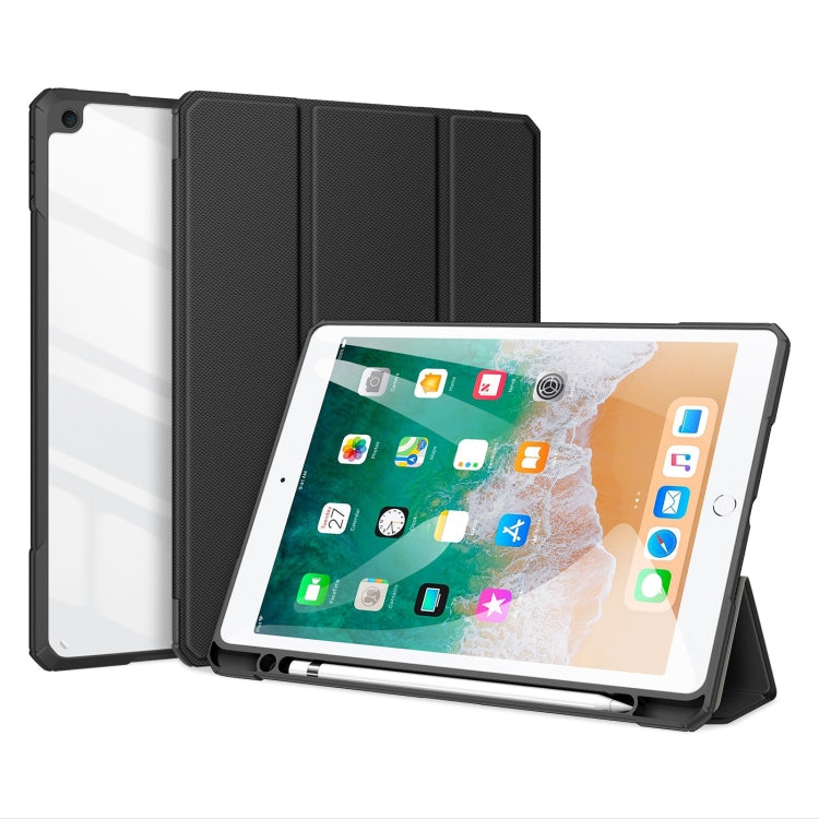 DUX DUCIS TOBY Series Shockproof PU Leather + PC + TPU Horizontal Flip Case with Holder & Pen Slot & Sleep / Wake-up Function, For iPad 9.7 inch 2017 / 2018