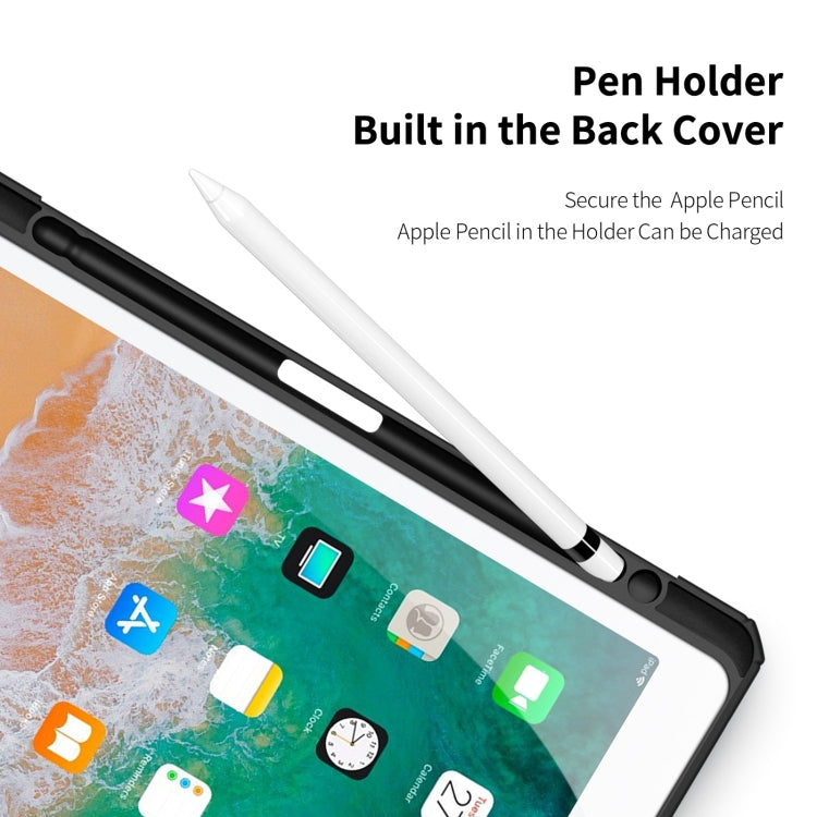 DUX DUCIS TOBY Series Shockproof PU Leather + PC + TPU Horizontal Flip Case with Holder & Pen Slot & Sleep / Wake-up Function, For iPad 9.7 inch 2017 / 2018