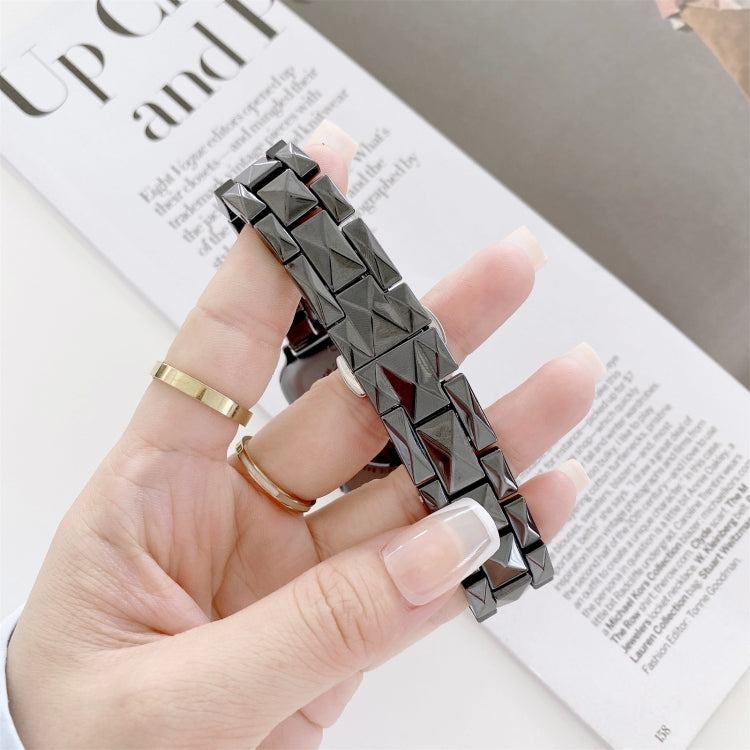 Rhombic Grid Ceramics Replacement Strap Watchband, For Apple Watch Series 7  41mm / & 6 & SE & 5 & 4 40mm, For Apple Watch Series  7  45mm / & 6 & SE & 5 & 4 44mm