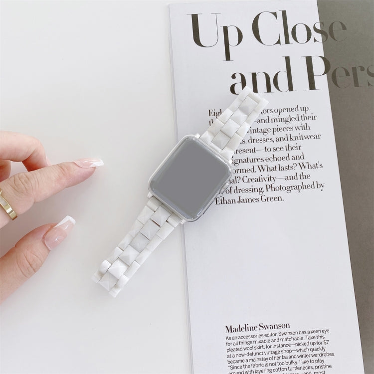 Rhombic Grid Ceramics Replacement Strap Watchband, For Apple Watch Series 7  41mm / & 6 & SE & 5 & 4 40mm, For Apple Watch Series  7  45mm / & 6 & SE & 5 & 4 44mm