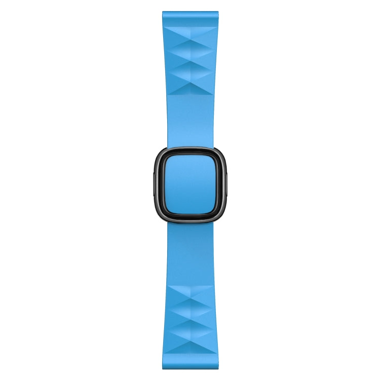 Modern Style Silicone Replacement Strap Watchband For Apple Watch Series 6 & SE & 5 & 4 40mm / 3 & 2 & 1 38mm, Black Buckle, Rose Gold Buckle, Silver Buckle