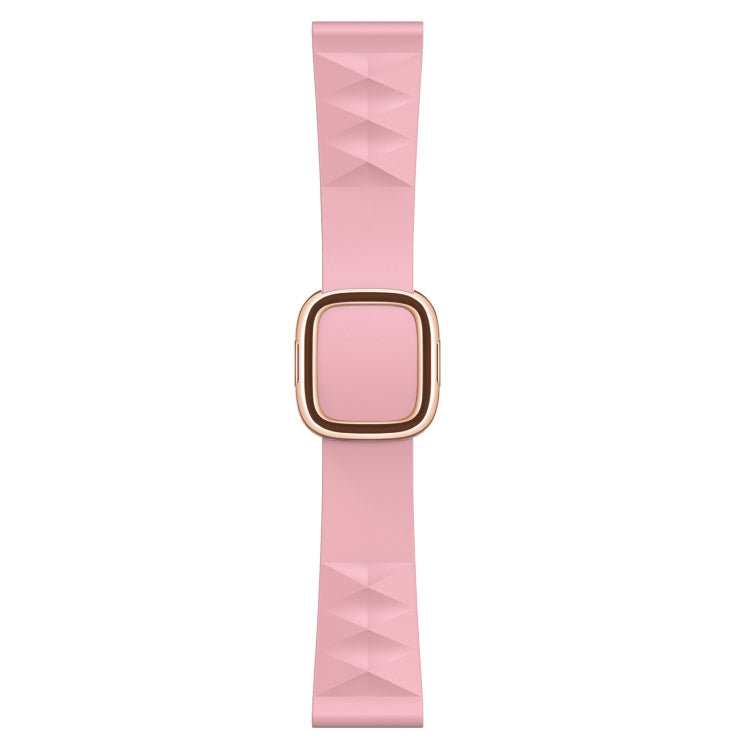 Modern Style Silicone Replacement Strap Watchband For Apple Watch Series 6 & SE & 5 & 4 40mm / 3 & 2 & 1 38mm, Black Buckle, Rose Gold Buckle, Silver Buckle