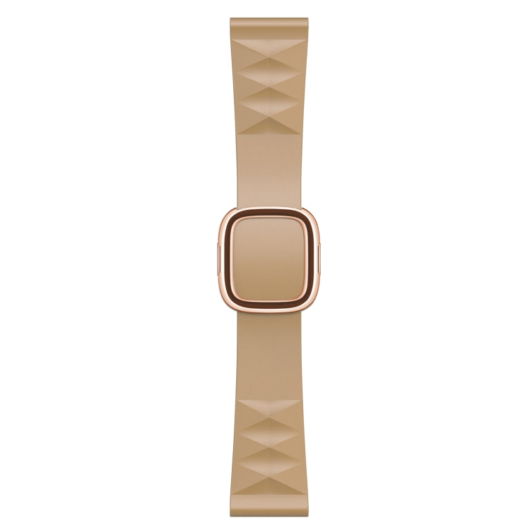 Modern Style Silicone Replacement Strap Watchband For Apple Watch Series 6 & SE & 5 & 4 44mm / 3 & 2 & 1 42mm, Black Buckle, Rose Gold Buckle, Silver Buckle