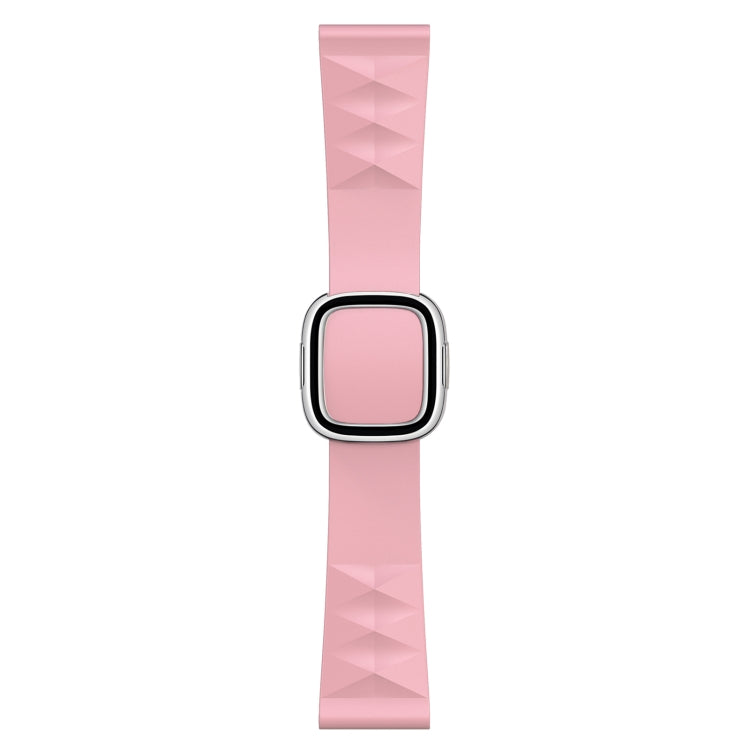 Modern Style Silicone Replacement Strap Watchband For Apple Watch Series 6 & SE & 5 & 4 44mm / 3 & 2 & 1 42mm, Black Buckle, Rose Gold Buckle, Silver Buckle