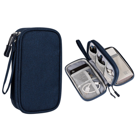 SM05 double-layer digital accessory storage bag with lanyard for tech devices
