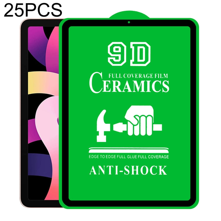 25 PCS 9D Film céramique plein écran pleine colle, pour iPad 4 / 3 / 2 9,7 pouces (25 PCS), pour iPad 10.2 2021 / 2020 / 2019 (25 PCS), pour iPad Pro 10.5 / Air 3 (25 PCS), pour iPad mini 3 / 2 / 1 (25 PCS), pour iPad mini 2019 / 4 (25 PCS) ...