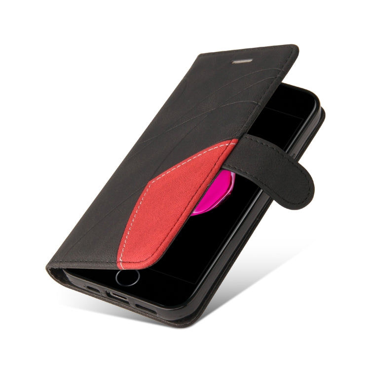 Dual-color Splicing Horizontal Flip PU Leather Case with Holder & Card Slots & Wallet, For iPhone 8 Plus / 7 Plus