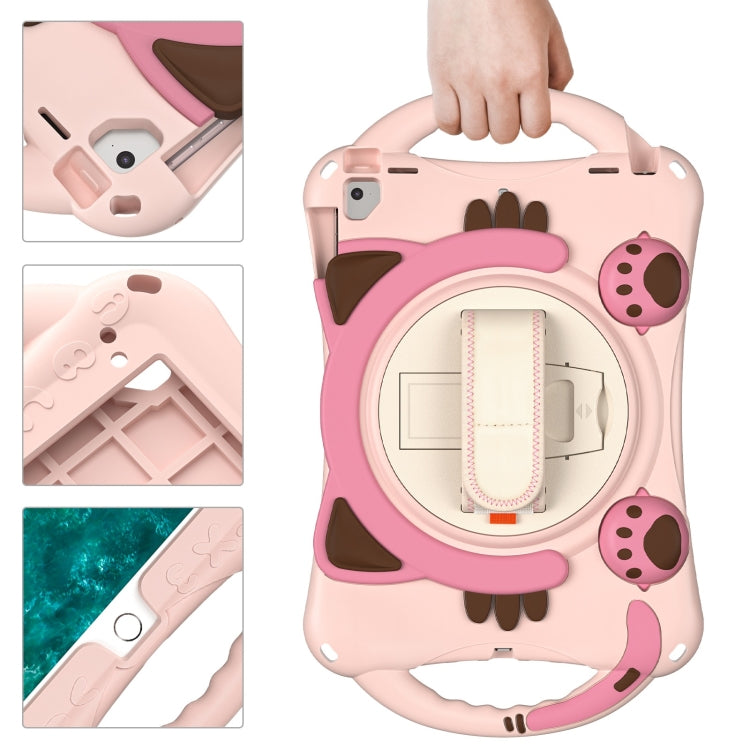 Étui de protection antichoc en EVA pour enfants, motif chat mignon, avec support, bandoulière et poignée, pour iPad 9.7 2018/2017/Air/Air 2/Pro 9.7
