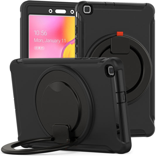 Galaxy Tab A 8.0 T290 case front view black protective shell with built-in pen slot holder