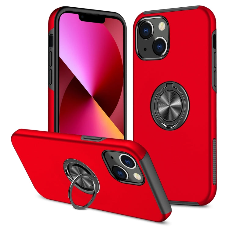 PC + TPU Shockproof Magnetic Protective Case with Invisible Ring Holder, For iPhone 13 mini, For iPhone 13, For iPhone 13 Pro