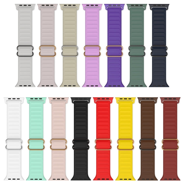 Japanese Word Buckle Silicone Replacement Watchband For Apple Watch Series, 7 45mm / 6 & SE & 5 & 4 44mm / 3 & 2 & 1 42mm