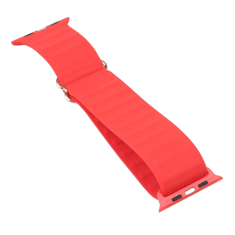 Japanese Word Buckle Silicone Replacement Watchband For Apple Watch Series, 7 41mm / 6 & SE & 5 & 4 40mm / 3 & 2 & 1 38mm