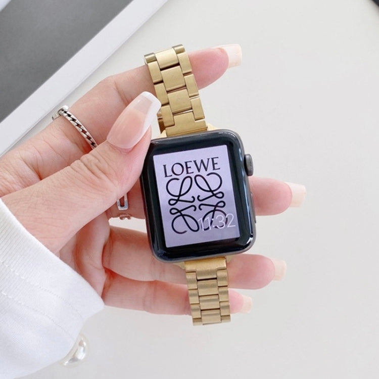 Three-beads Steel Replacement Strap Watchband, For Apple Watch Series 7  41mm / & 6 & SE & 5 & 4 40mm, For Apple Watch Series  7  45mm / & 6 & SE & 5 & 4 44mm, For Apple Watch Ultra 49mm&Watch Ultra 2 49mm, For Apple Watch Series 9&8&7 41mm