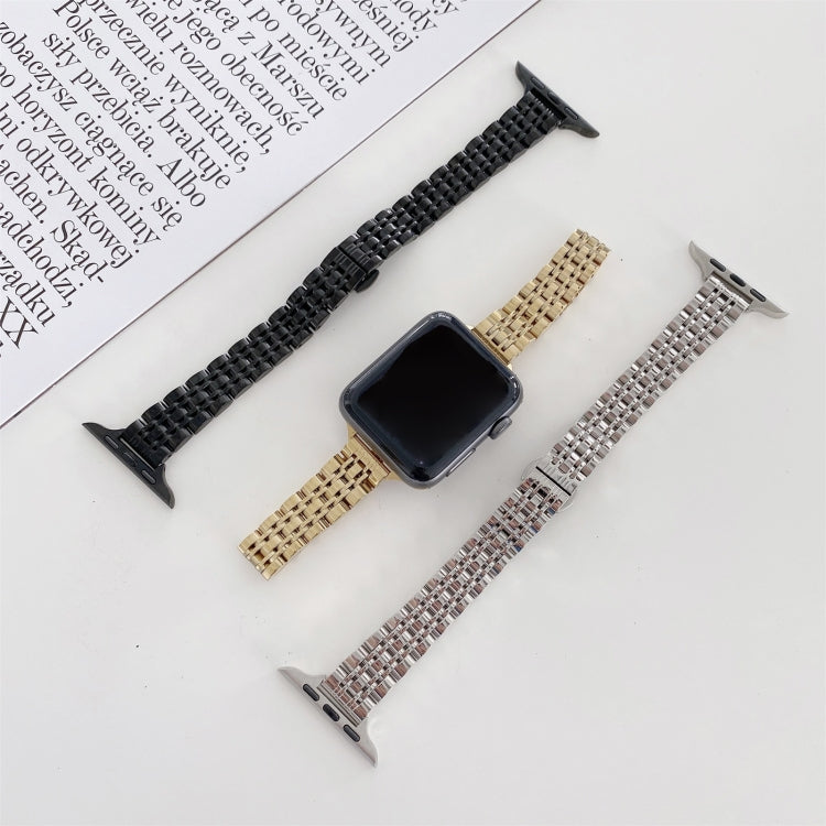 Seven-beads Steel Replacement Strap Watchband, For Apple Watch Ultra 49mm, For Apple Watch Series 9&8&7 41mm, For Apple Watch Series 7  41mm / & 6 & SE & 5 & 4 40mm, For Apple Watch Series  7  45mm / & 6 & SE & 5 & 4 44mm