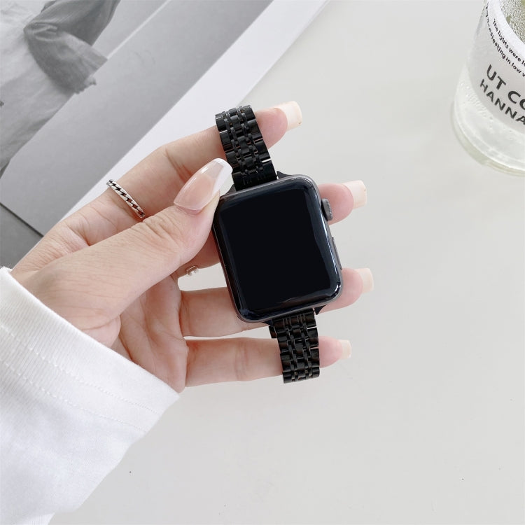 Seven-beads Steel Replacement Strap Watchband, For Apple Watch Ultra 49mm, For Apple Watch Series 9&8&7 41mm, For Apple Watch Series 7  41mm / & 6 & SE & 5 & 4 40mm, For Apple Watch Series  7  45mm / & 6 & SE & 5 & 4 44mm