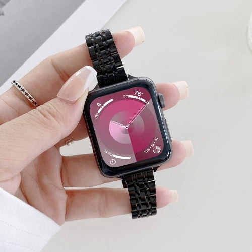 Seven-beads Steel Replacement Strap Watchband, For Apple Watch Ultra 49mm, For Apple Watch Series 9&8&7 41mm, For Apple Watch Series 7  41mm / & 6 & SE & 5 & 4 40mm, For Apple Watch Series  7  45mm / & 6 & SE & 5 & 4 44mm