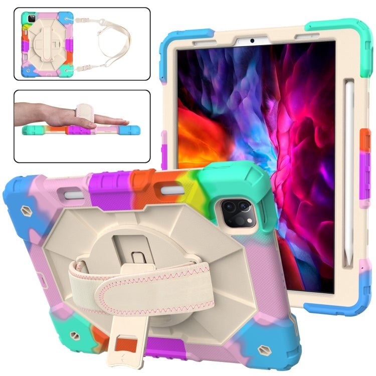 Étui de protection antichoc en silicone et PC avec support et bandoulière pour iPad Pro 11 (2021/2020/2018) et iPad Air 4 (10.9) (2020), iPad Pro 11 (2022/2021/2020/2018) et iPad Air 4 (10.9) (2020).