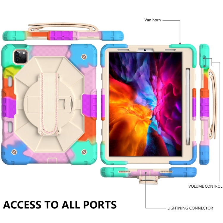 Étui de protection antichoc en silicone et PC avec support et bandoulière pour iPad Pro 11 (2021/2020/2018) et iPad Air 4 (10.9) (2020), iPad Pro 11 (2022/2021/2020/2018) et iPad Air 4 (10.9) (2020).